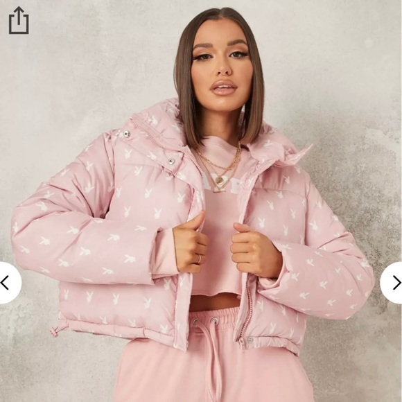 الجاز playboy pink down coat 